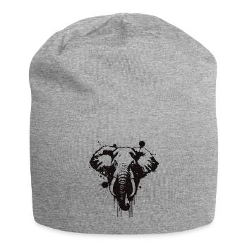 Elephant Encre Coeur Grunge - Bonnet en jersey - gris chiné - Devant