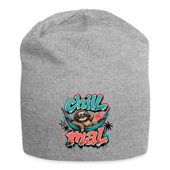 Chill Mal  Cooles Faultier Graffiti Design - Jersey-Beanie - Grau meliert - Vorne