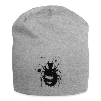 Bee Street Art Grunge Black - Jersey Beanie - heather grey - Front
