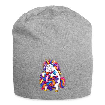 Unicorn Static Cling Laundry Fail - Jersey Beanie - heather grey - Front