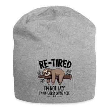 Fauler, humorvoller Energiesparmodus - Jersey-Beanie - Grau meliert - Vorne