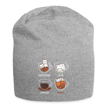 Cattuccino – Kaffeesorten - Jersey-Beanie - Grau meliert - Vorne