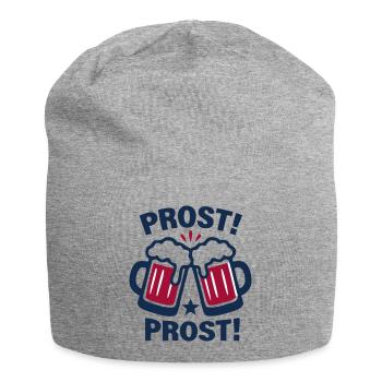 Prost Bierkruege Logo - Jersey-Beanie - Grau meliert - Vorne
