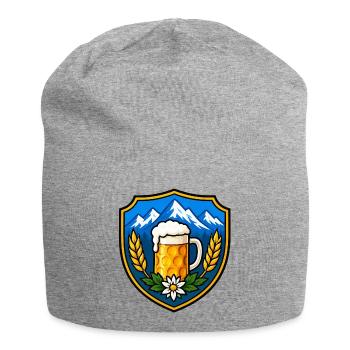 Bier Schild Emblem - Jersey-Beanie - Grau meliert - Vorne