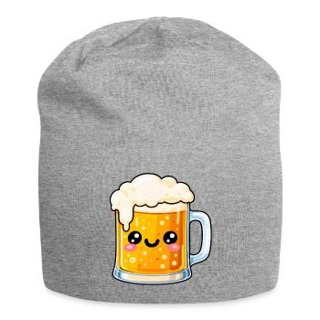 Kawaii Bierkrug Jubel - Jersey-Beanie - Grau meliert - Vorne
