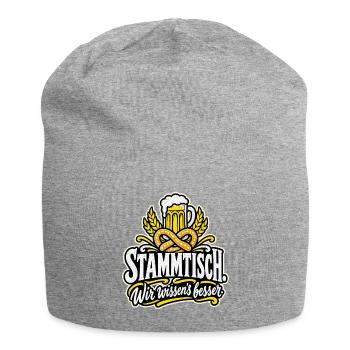 Stammtisch Wir wissens besser - Jersey-Beanie - Grau meliert - Vorne