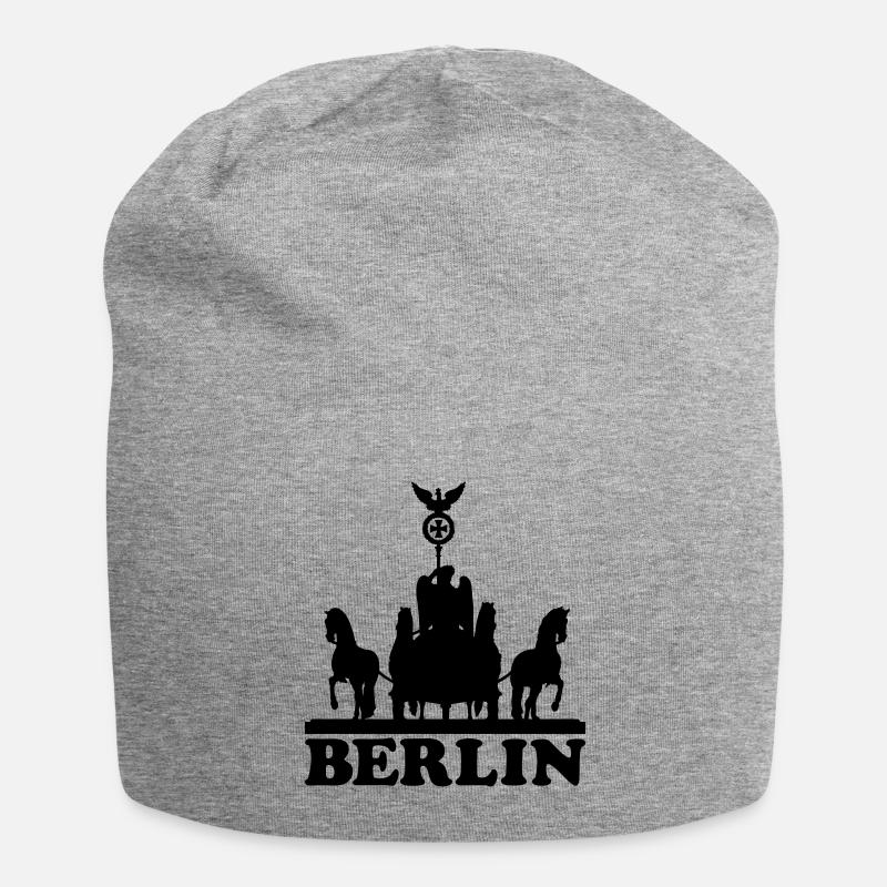 BERLIN QUADRIGA SILHOUETTE - Jersey-Beanie - Grau meliert