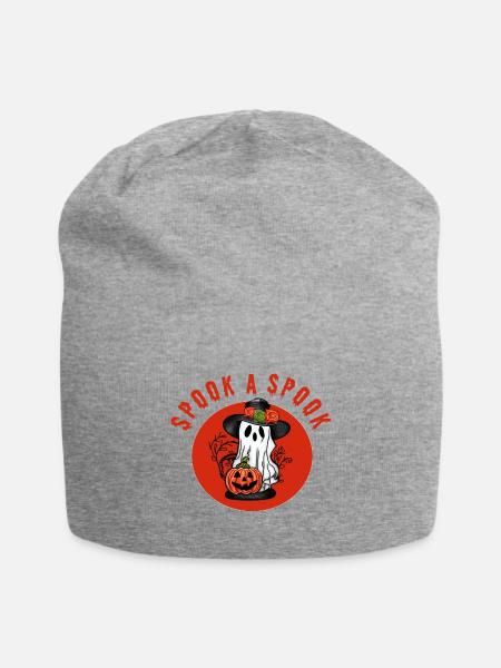 Erschrecke einen Spuk! - Jersey-Beanie - Grau meliert