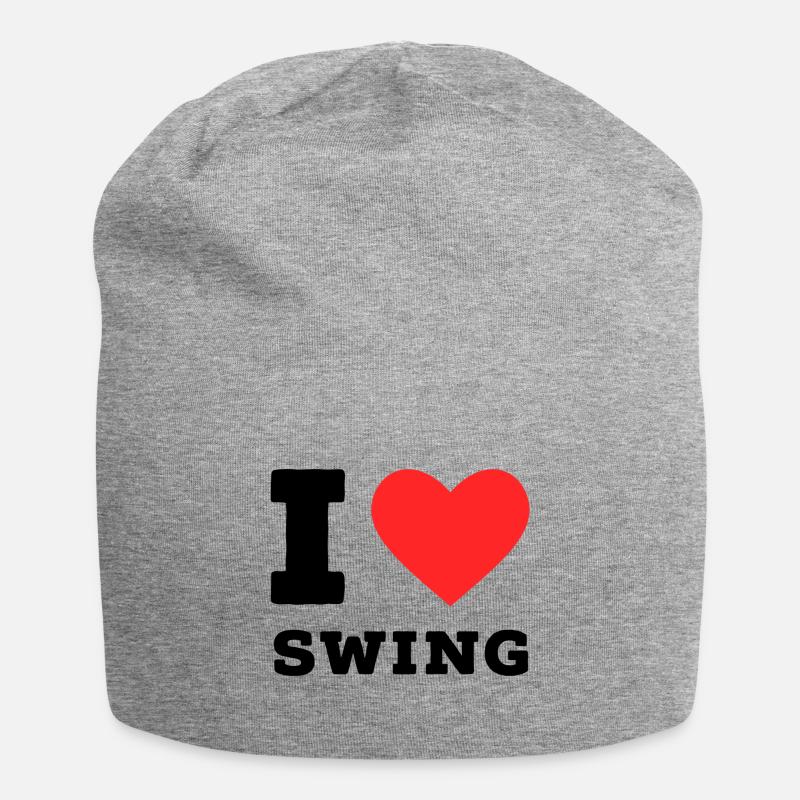 Ich liebe Swing - Jersey-Beanie - Grau meliert