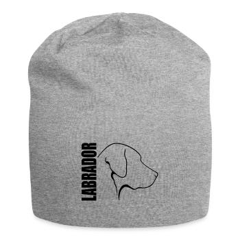 LABRADOR Profil Hund Hunde Wilsigns Labbi - Jersey-Beanie - Grau meliert - Vorne