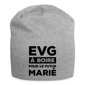 EVG soirée futur marié - Bonnet en jersey - gris chiné - Devant