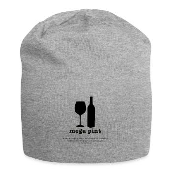 Mega Pint, wenn Sie ein großes Glas Wein wollen - Jersey-Beanie - Grau meliert - Vorne