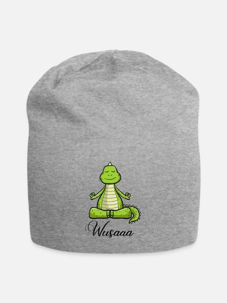 Auszeit Durchatmen Wusaaa Drache - Jersey-Beanie - Grau meliert