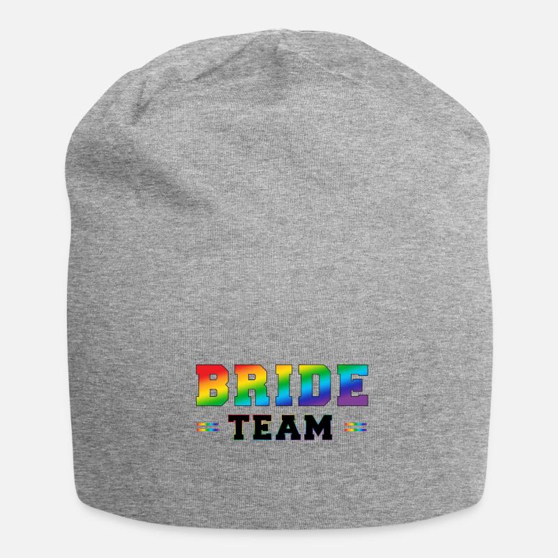 Bride Team Rainbow - Jersey Beanie - heather grey