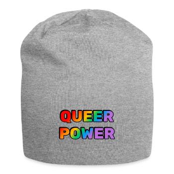 Pouvoir queer - Bonnet en jersey - gris chiné - Devant