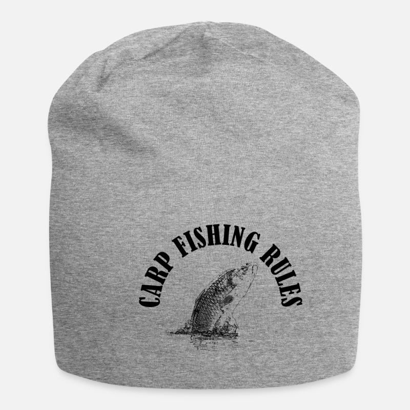 Règles de pêche à la carpe - Bonnet en jersey - gris chiné