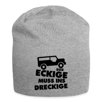 Der Eckige Muss Ins Dreckige - Geländewagen - Jersey-Beanie - Grau meliert - Vorne