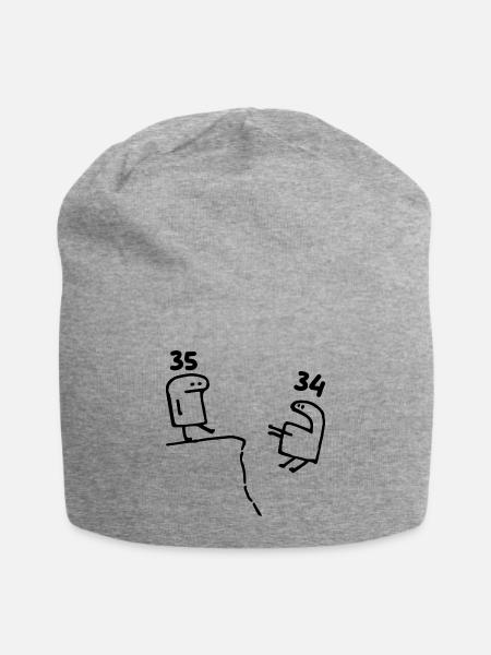35 Jahre - 35. Geburtstag Spaß 35 Jahre Geschenk - Jersey-Beanie - Grau meliert