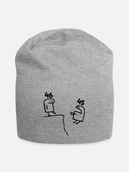 46 Jahre - 46. Geburtstag Lustiges Geschenk 46 Jahre - Jersey-Beanie - Grau meliert