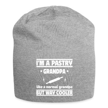 Le papy cool qui adore les pâtisseries - Bonnet en jersey - gris chiné - Devant