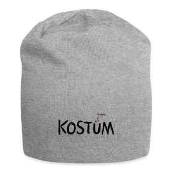 Fastnacht - Kostüm - Kostümersatz - Spruch - Jersey-Beanie - Grau meliert - Vorne