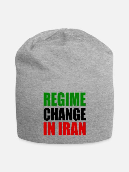 Regime change in iran - Jersey-Beanie - Grau meliert
