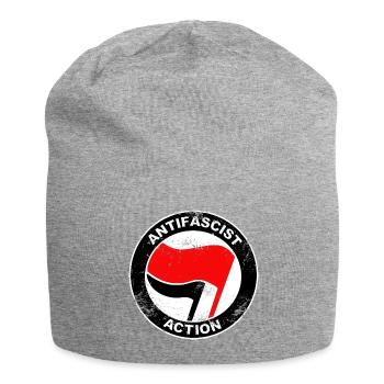 Antifaschistische Aktion Logo Grunge - Jersey-Beanie - Grau meliert - Vorne