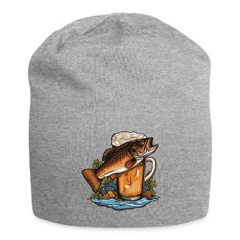 Bière de pêche - Bonnet en jersey - gris chiné - Devant