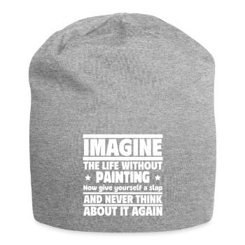 Sans peinture, les couleurs auraient disparu - Bonnet en jersey - gris chiné - Devant