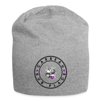 boule logo carreau sur place lila - Bonnet en jersey - gris chiné - Devant