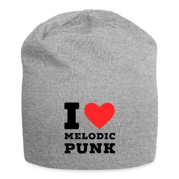 J’adore le punk mélodique - Bonnet en jersey - gris chiné - Devant