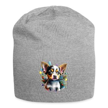 Chihuahua mit einer lebhaften und energischen Persönlichkeit - Jersey-Beanie - Grau meliert - Vorne