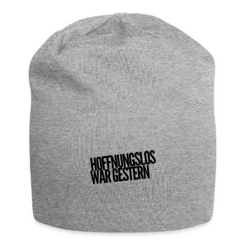 ich habe Hoffnung - Jersey-Beanie - Grau meliert - Vorne