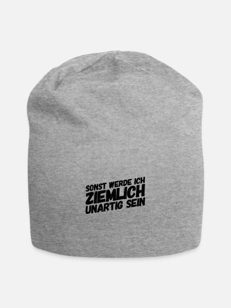 unartig ist super - Jersey-Beanie - Grau meliert