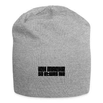 ich bin dagegen - Jersey-Beanie - Grau meliert - Vorne
