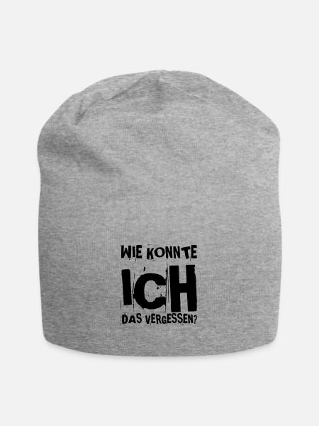 wie konnte ich das vergessen? - Jersey-Beanie - Grau meliert