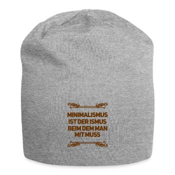 Minimalismus ist wunderbar - Jersey-Beanie - Grau meliert - Vorne