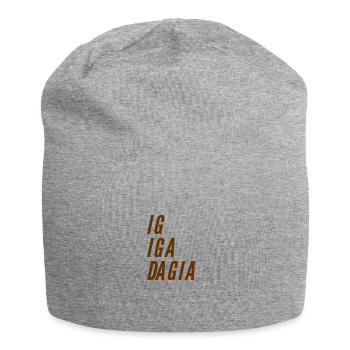ich gehe - Jersey-Beanie - Grau meliert - Vorne