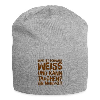 eine Kuh unter Wasser - Jersey-Beanie - Grau meliert - Vorne