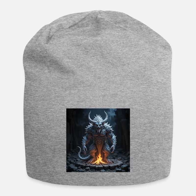 Grusarius - Jersey-Beanie - Grau meliert