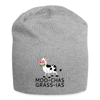 Moo-chas Grass-ias - Jersey-Beanie - Grau meliert - Vorne