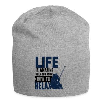 Angler Angelhaken Angelrute Sportfischer - Jersey-Beanie - Grau meliert - Vorne