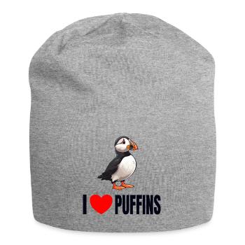Papageientaucher Küstenvögel Papageientaucher - Jersey-Beanie - Grau meliert - Vorne
