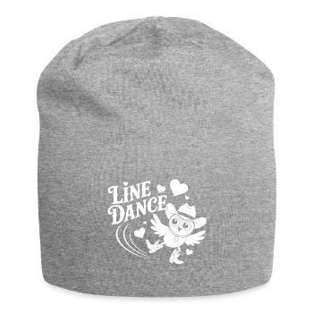 Hibou de danse en ligne Hibou drôle avec Stetson et bottes - Bonnet en jersey - gris chiné - Devant