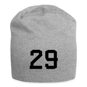 Number 29 - Jersey Beanie - heather grey - Front