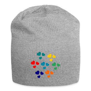 HAPPY MOTHER'S DAY. MOM. MOTHER's DAY. HEART - Jersey Beanie - heather grey - Front