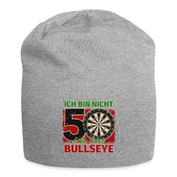 Ich bin nicht 50 ich bin Bullseye Geburtstag Dart - Jersey-Beanie - Grau meliert - Vorne