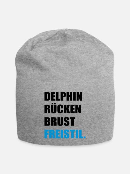 schwimmen - Jersey-Beanie - Grau meliert