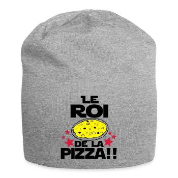 roi de la pizza - Bonnet en jersey - gris chiné - Devant