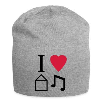 I Love House Music - Jersey-Beanie - Grau meliert - Vorne